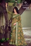 Tanya Vol 8 By Kashvi Dull Moss Viscose Border Printed Saree 